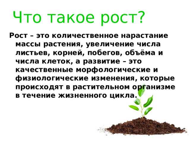 Что такое рост