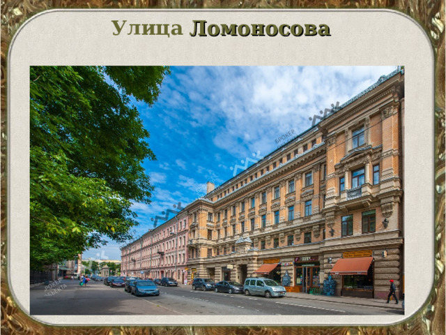 Улица  Ломоносова     