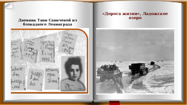«Дорога жизни», Ладожское озеро Дневник Тани Савичевой из блокадного Ленинграда 
