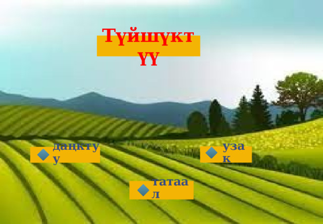 Түйшүктүү узак даңктуу татаал 