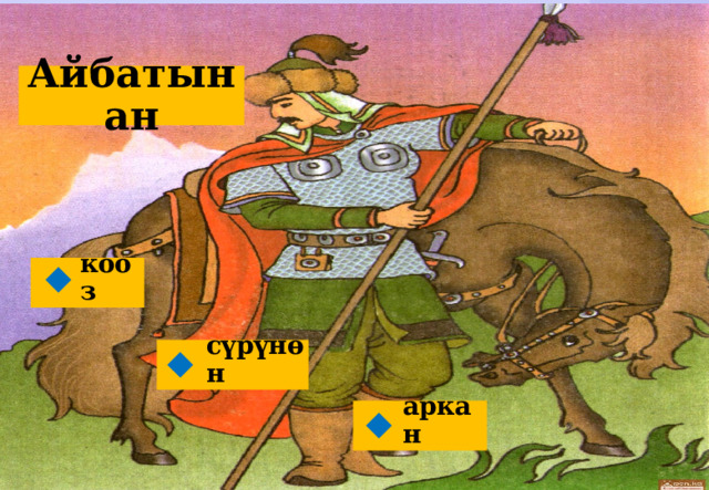 Айбатынан кооз  сүрүнөн  аркан  
