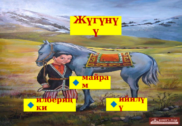 Жүгүнүү майрам  ийилүү илбериңки   