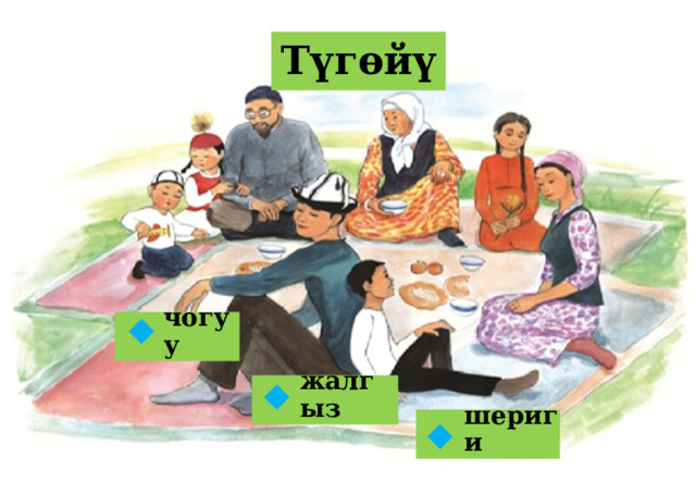 Түгөйү чогуу  жалгыз  шериги  
