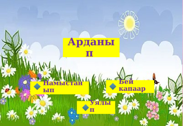 Арданып Бей капаар Намыстанып Уялып 