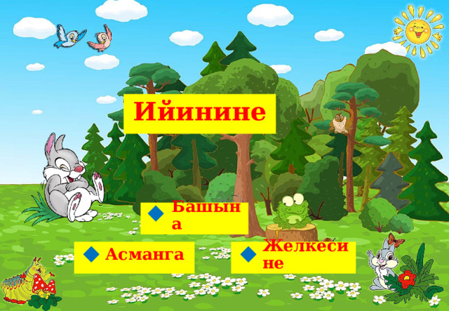  Ийинине   Башына  Желкесине Асманга   