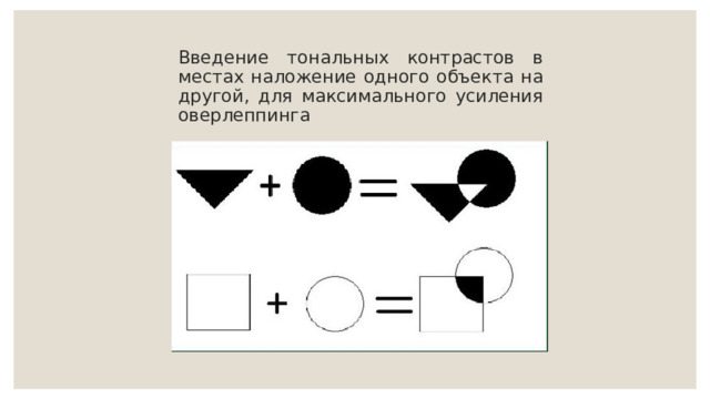 Наложение одного на другого. Тональный контраст. Оверлеппинг рисунки.