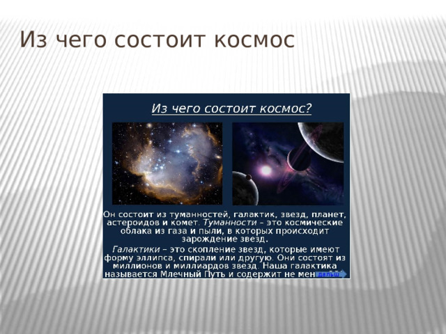 Доклад на тему космос 4 класс