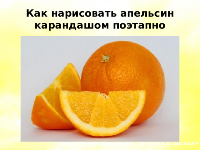 Как нарисовать апельсин карандашом поэтапно Илья Ефимович Репин «Яблоки и листья»  