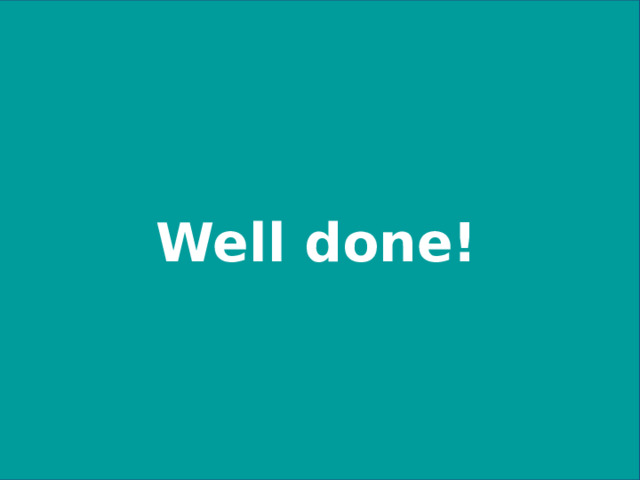 Well done! 17 