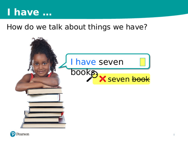 I have … How do we talk about things we have? I have seven books. seven book AL1322502_espies. Shutterstock AL1218137_Jose Manuel Gelpi Diaz. 123rf_com 5 
