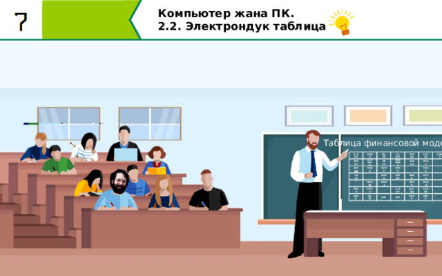Компьютер жана ПК . 2.2. Электрондук таблицалар Таблица финансовой модели 5444 12365 12121 0,554 568,2 28,25 12,261 4563 12696 35641 215/6316 64+9 4565465  2666  6545 326% 15528 4686 4666 223,1  65+6+52 6356 15585 654%  256,4 646,2 65641   0,266  12454  3,455 2424 4554 4555 4554  6456 23,25 225 444 8 