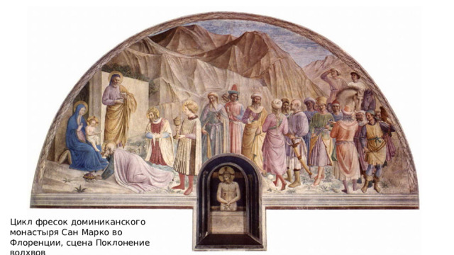 Цикл фресок доминиканского монастыря Сан Марко во Флоренции, сцена Поклонение волхвов 