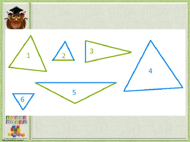 Найди и запиши номера равнобедренных треугольников. Равнобедренный равносторонний и разносторонний треугольники. Треугольник задания. Задание треугольники равнобедренный равносторонний. Виды треугольников задания.