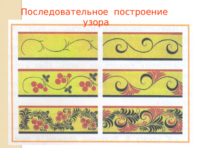 Последовательное построение узора 