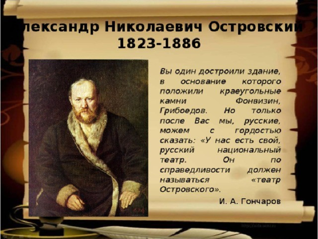 Островский 200 лет со дня рождения презентация