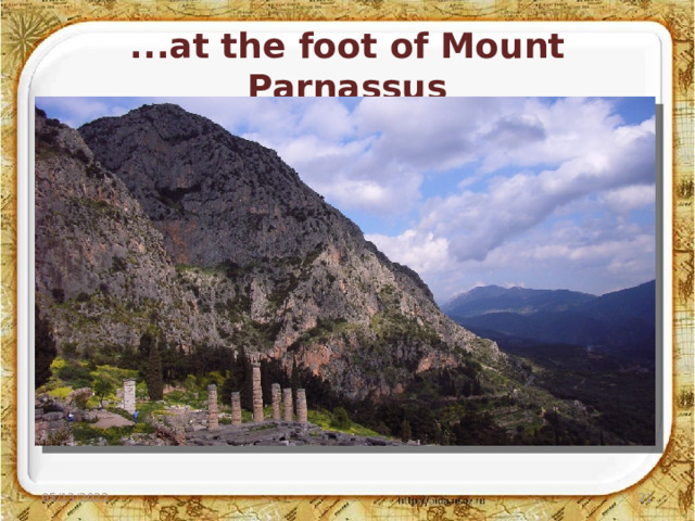 ...at the foot of Mount Parnassus 05/13/2022  