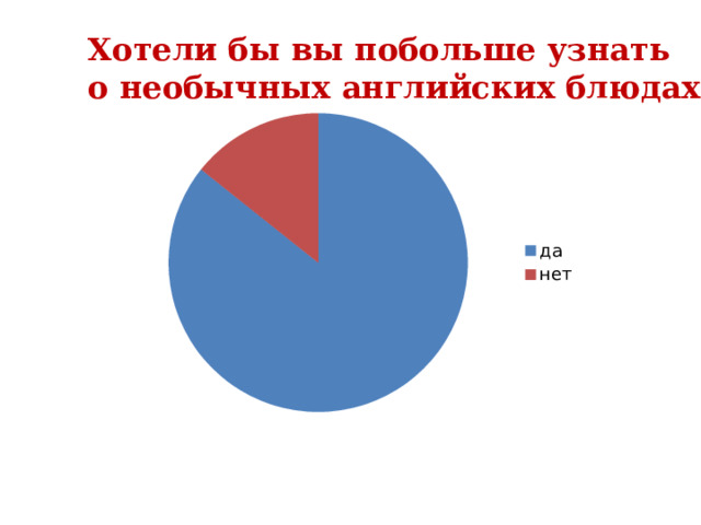 Хотели бы вы побольше узнать о необычных английских блюдах? 
