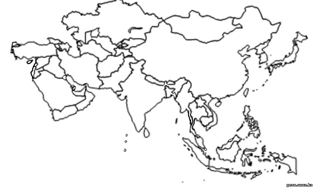 Контурная карта азии. Политическая контурная карта зарубежной Азии. Контурная карта центральной Азии с границами государств. Зарубежная Азия политическая карта контурная карта. Контурная Катра зарубежная Азия.