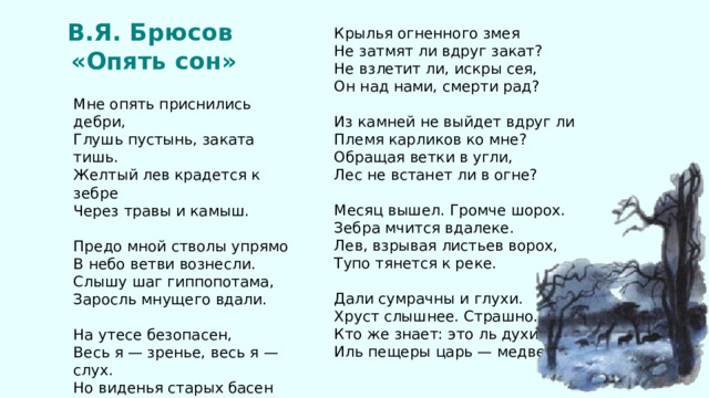 Брюсов сон