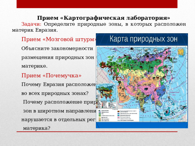 География природные зоны евразии