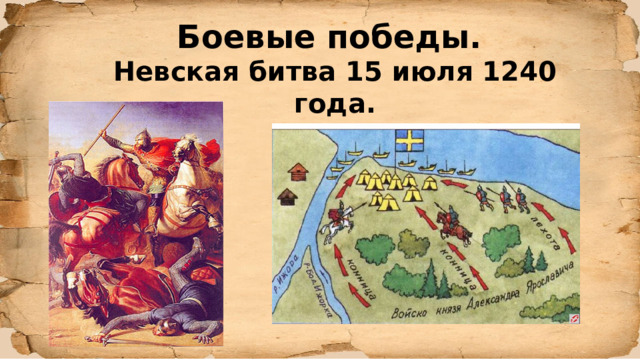 Боевые победы. Невская битва 15 июля 1240 года. 