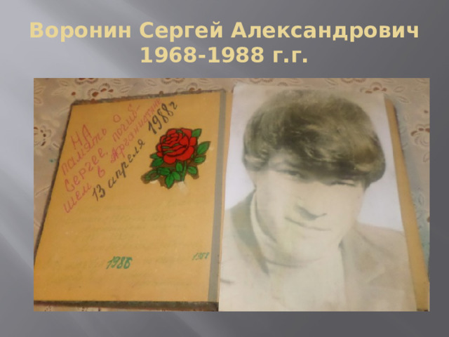 Воронин Сергей Александрович  1968-1988 г.г.  