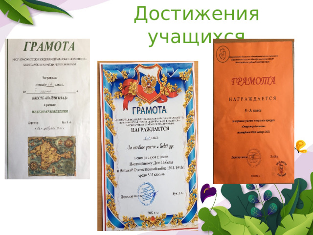 Достижения учащихся 