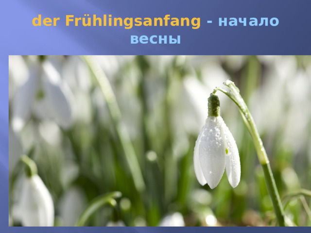 der Frühlingsanfang - начало весны 