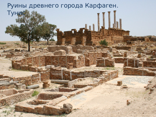 Руины древнего города Карфаген. Тунис 