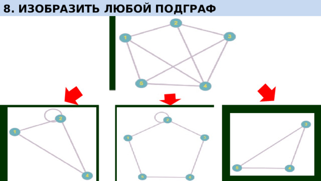 8. Изобразить любой подграф 