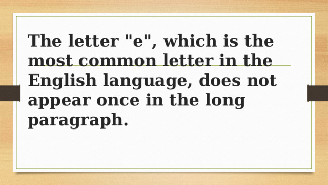 The letter 