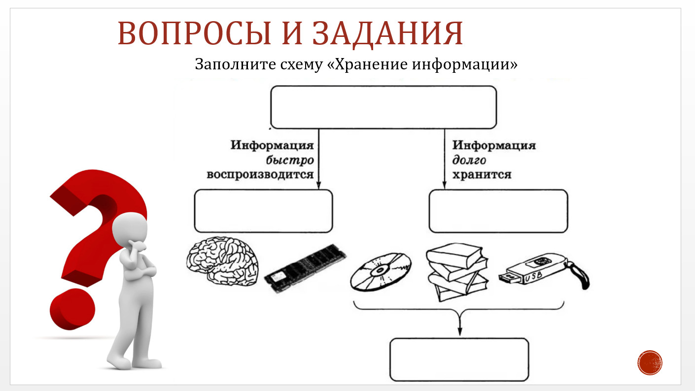 Схема хранения информации 5 класс