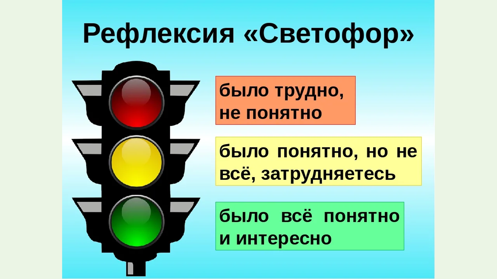 Оценивание светофор