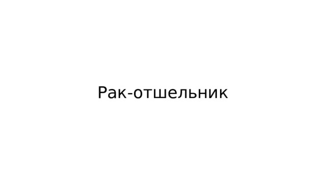 Рак-отшельник 