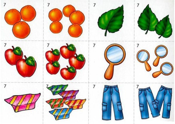Дидактический материал по математике для дошкольников в картинках