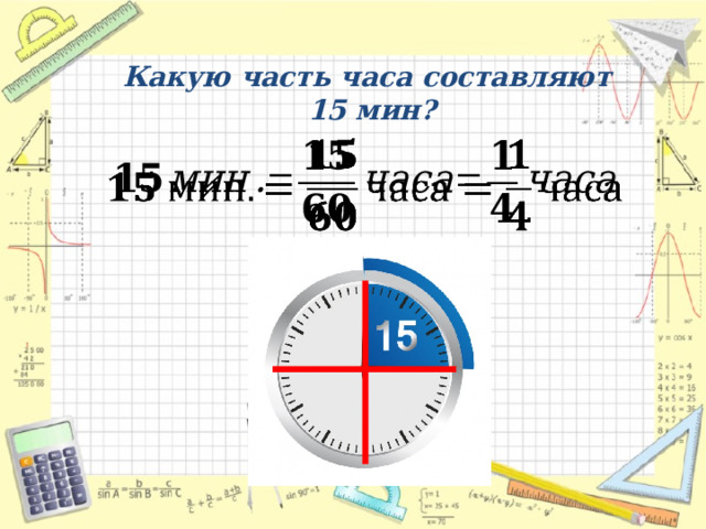 Какую часть часа составляют 15 мин?   № 246  