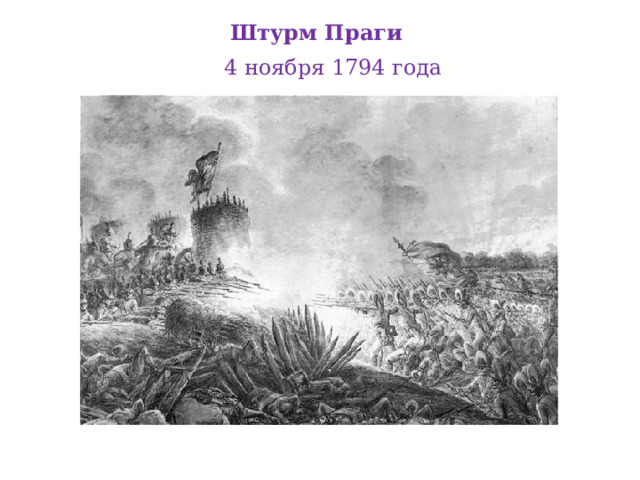 Штурм Праги 4 ноября 1794 года 