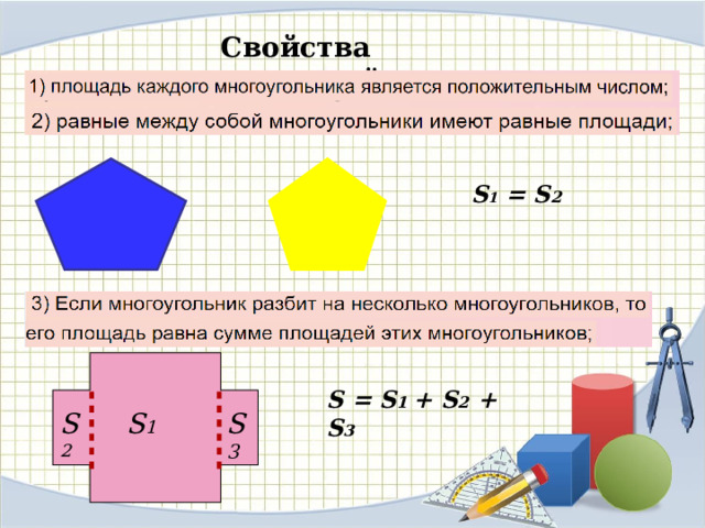Понятие площади многоугольника площадь прямоугольника