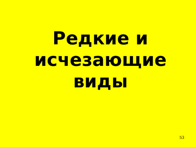 Редкие и исчезающие виды  