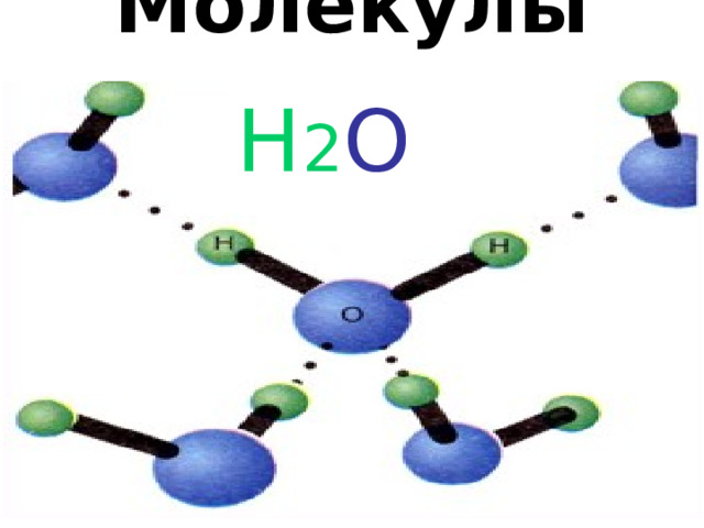 Молекулы воды Н 2 О 