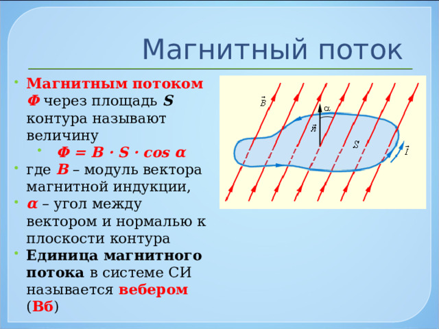 Магнитный поток угол