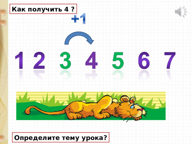Как получить 4 ? Определите тему урока? 