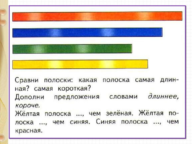 Длиннее короче одинаковые по длине презентация 1 класс школа россии