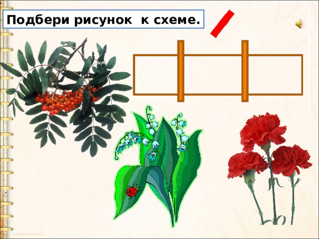 Подбери рисунок к схеме. 