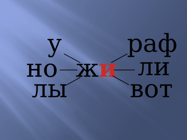 у раф ли но ж и лы вот 