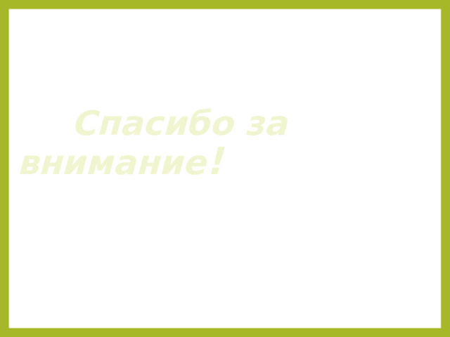  Спасибо за внимание ! 