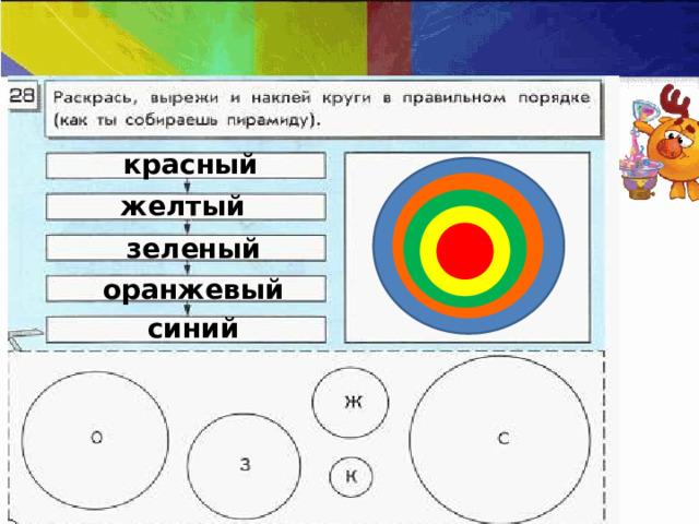 красный желтый зеленый оранжевый синий 