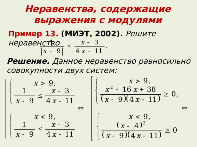 Как решать неравенства с модулем