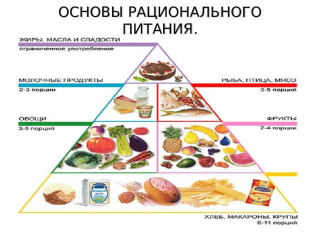 ОСНОВЫ РАЦИОНАЛЬНОГО ПИТАНИЯ. 