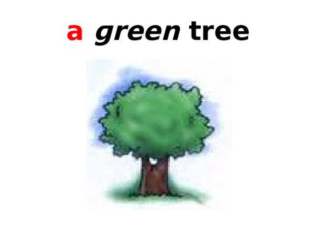 a  ɡreen tree 